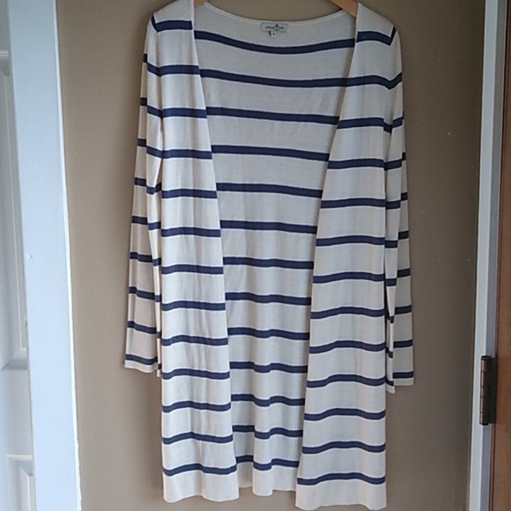 Cortland Park Cashmere Silk Nautical Cardigan